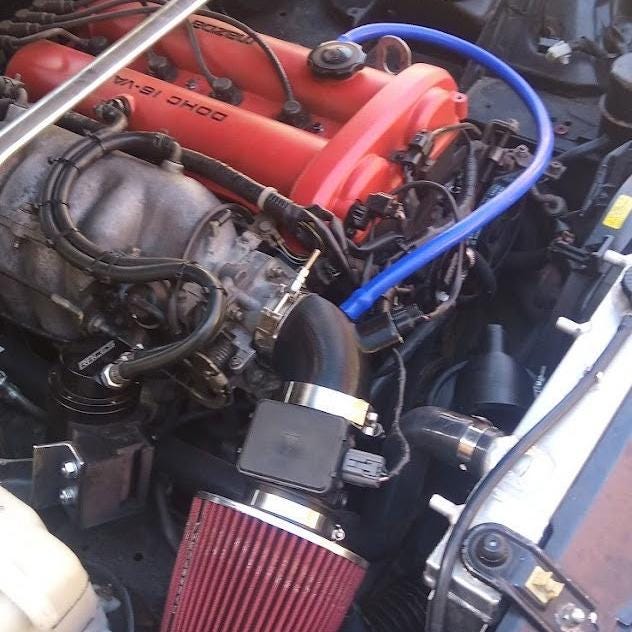 miata NB short cold air intake 75 degrees