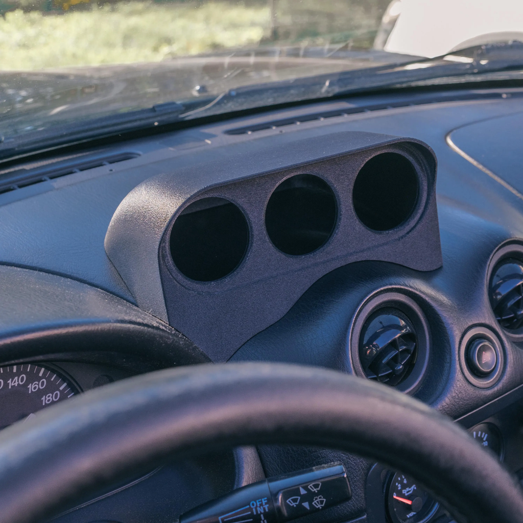 Mazda MX-5 NB Triple Gauge Pod – 3x 52mm Dashboard Mount (1998-2005)